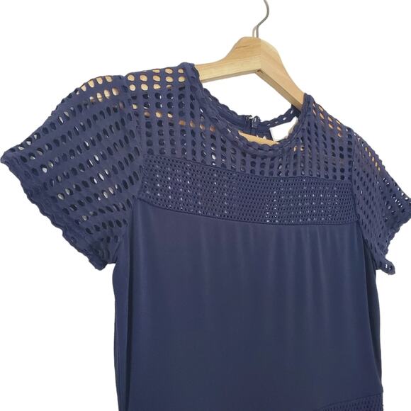 Michael Kors | Soft Mesh Panel Fit and Flare Stretch Dress - Picture 4 of 12